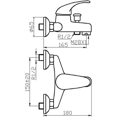 MONOMANDO SEIS BAÑO CROMO C/INVERSOR