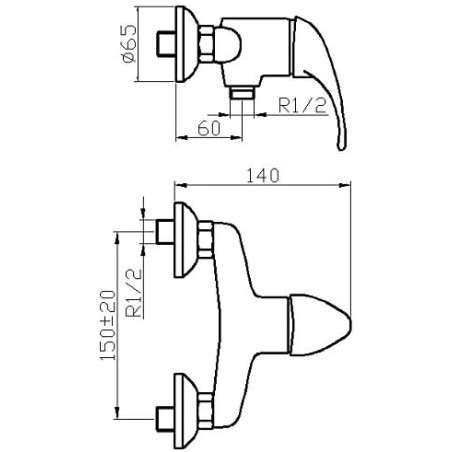 MONOMANDO SEIS DUCHA CROMO