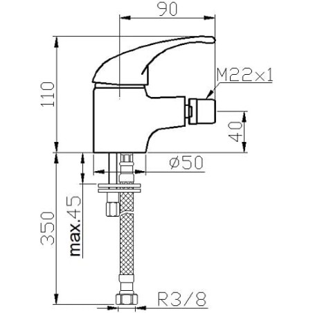 MONOMANDO SEIS BIDE CROMO