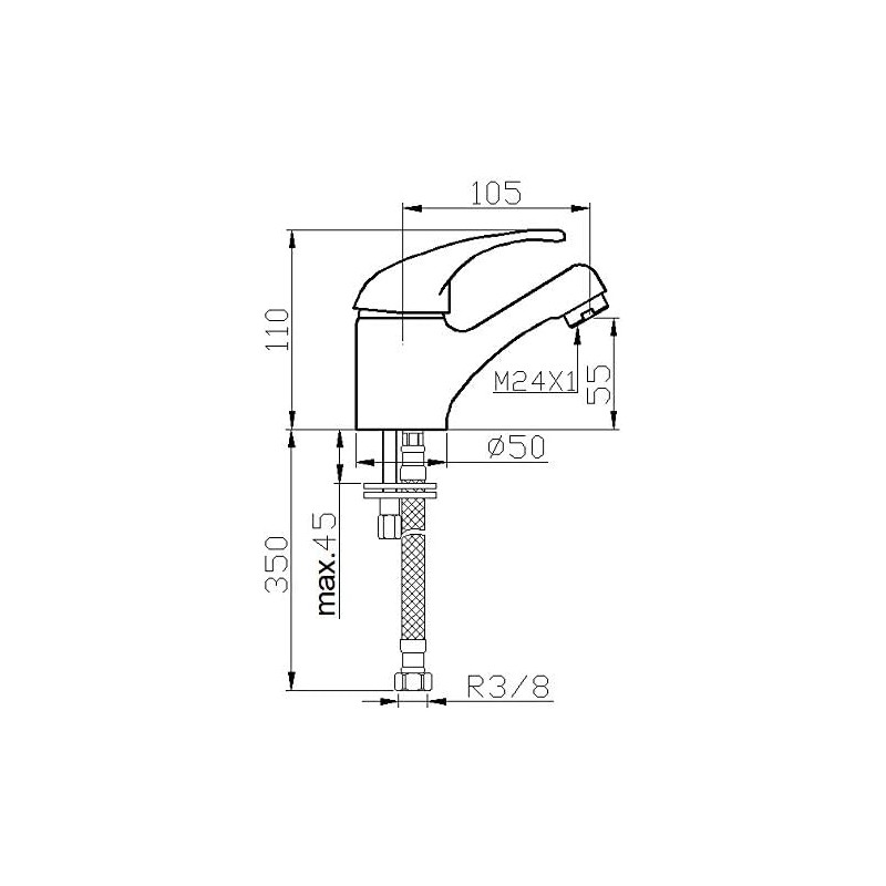 MONOMANDO SEIS LAVABO CROMO