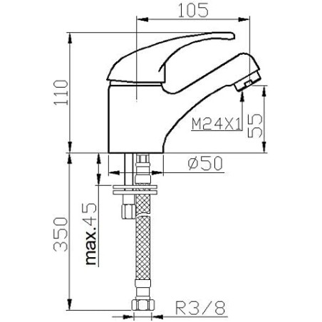 MONOMANDO SEIS LAVABO CROMO